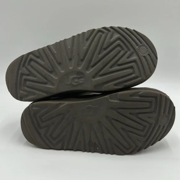 UGG Lil Sunshine II Back Zipper Gray Suede Kids Boots Size 1 - Picture 9 of 9